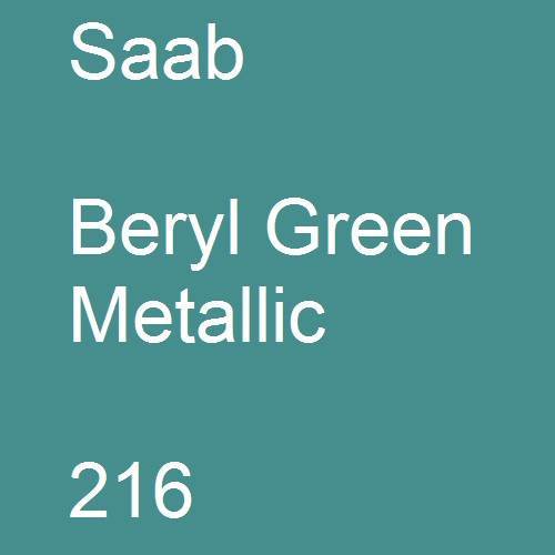 Saab, Beryl Green Metallic, 216.